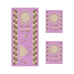 RELAX 58110 (Rectangular, ( T 60X120 + 2T 60X45 ), MAUVE)