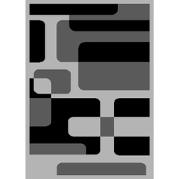 RELAX 73574 (Rectangular, 150X220, GRIS CLAIRE)