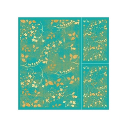 TADJ 51070 (Rectangulaire, ( T 140X220 + 2T 60X110 ), VERT TURQUOISE)