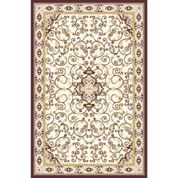 VALENCIA 51120 (Rectangulaire, 250X400, MARRON BORDEAUX_CREME)