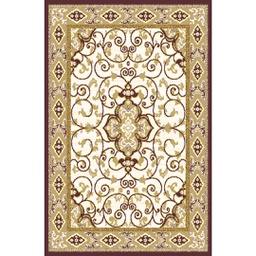 VALENCIA 51127 (Rectangulaire, 200X280, MARRON BORDEAUX_CREME)