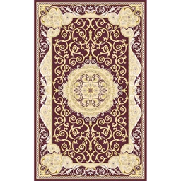 VALENCIA 51130 (Rectangulaire, 250X400, MARRON BORDEAUX_CREME)