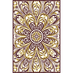 VALENCIA 53600 (Rectangulaire, 200X280, MARRON BORDEAUX_CREME)