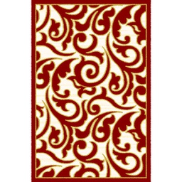 VALENCIA 55420 (Rectangulaire, 80X130, BORDEAUX_CREME)