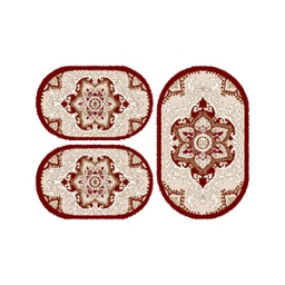 VALENCIA 58290 (Oval, ( O 80X130 + 2O 65X100 ), BORDEAUX_CREME)