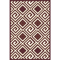 VALENCIA 58490 (Rectangulaire, 200X280, MARRON BORDEAUX_CREME)