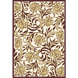 VALENCIA 58760 (Rectangulaire, 200X280, MARRON BORDEAUX_CREME)