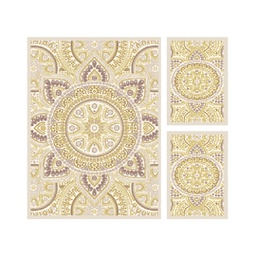 VALENCIA 64320 (Rectangulaire, ( T 160X220 + 2T 60X110 ), ECRU_CREME)