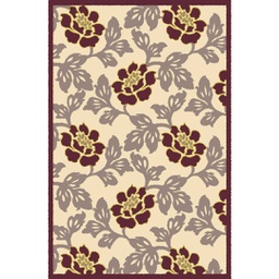 VALENCIA 66750 (Rectangulaire, 200X280, MARRON BORDEAUX_CREME)