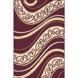 VALENCIA 82260 (Rectangulaire, 200X280, MARRON BORDEAUX_CREME)