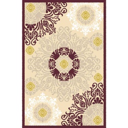 VALENCIA 82270 (Rectangulaire, 200X280, MARRON BORDEAUX_CREME)