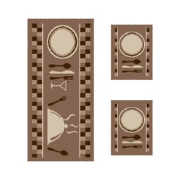 TAGHIT 58110 (Rectangular, ( T 60X120 + 2T 60X45 ), BRONZE FONCE)