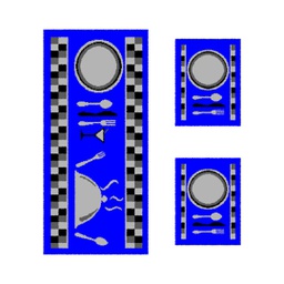 تاغيت 58110 (مستطيل, ( T 60X120 + 2T 60X45 ), أزرق ملكي)