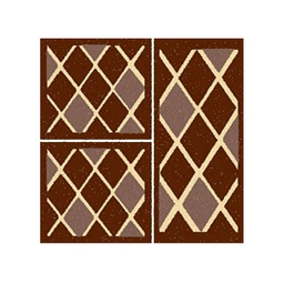 OLYMPIA 58410 (Rectangulaire, ( T 80X130 + 2T 65X100 ), MARRON CHOCO LX)