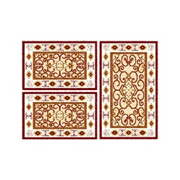VALENCIA 51120 (Rectangular, ( T 80X130 + 2T 65X100 ), BORDEAUX_CREME)