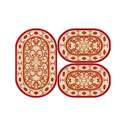VALENCIA 51120 (Oval, ( O 80X130 + 2O 65X100 ), BORDEAUX_IVOIRE)