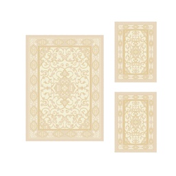 VALENCIA 51120 (Rectangular, ( T 150X220 + 2T 75X120 ), IVOIRE CLAIRE_CREME)