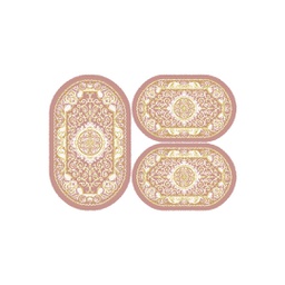 VALENCIA 51130 (Oval, ( O 80X130 + 2O 65X100 ), BOIS DE ROSE_CREME)