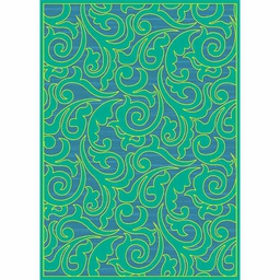 VALENCIA 55420 (Rectangulaire, 200X280, VERT TURQUOISE_BLEU TURQUOISE)