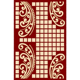 VALENCIA 66080 (Rectangulaire, 200X280, BORDEAUX_CREME)