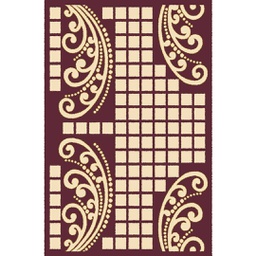 VALENCIA 66080 (Rectangulaire, 200X280, MARRON BORDEAUX_CREME)