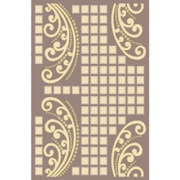 VALENCIA 66080 (Rectangulaire, 200X280, MARRON BRONZE_CREME)