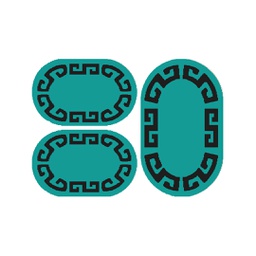 OLYMPIA 40520 (Oval, ( O 80X130 + 2O 65X100 ), BLEU TURQUOISE LX)