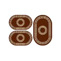 OLYMPIA 59930 (Oval, ( O 80X130 + 2O 65X100 ), MARRON CHOCO LX)