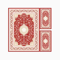 إزمير 71590 (مستطيل, ( T 160X220 + 2T 60X110 ), أحمر عنابي)