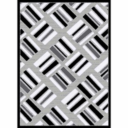 MALAGA 74490 (Rectangular, 200X280, NOIRE_GRIS CLAIRE)