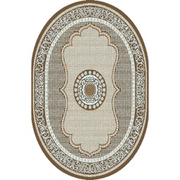 SHIRAZ 76060 (Ovale, 130X160, BRUN PALE)