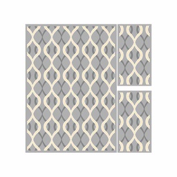 MILANO 65370 (Rectangulaire, ( T 160X220 + 2T 60X110 ), GRIS CLAIRE MILANO)