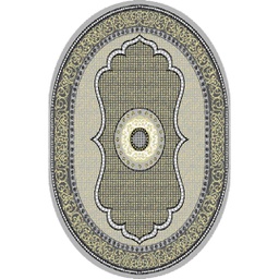 SHIRAZ 76060 (Oval, 130X160, GRIS CLAIRE)