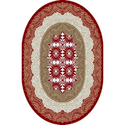 SHIRAZ 76070 (Oval, 130X160, BORDEAUX)