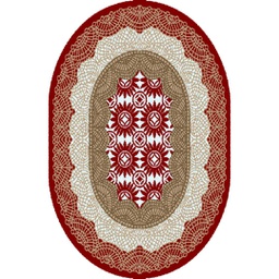 SHIRAZ 76070 (Ovale, 130X160, BORDEAUX)