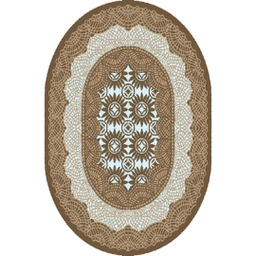 SHIRAZ 76070 (Oval, 130X160, BRUN PALE)