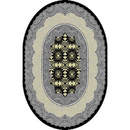 SHIRAZ 76070 (Oval, 130X160, NOIRE)