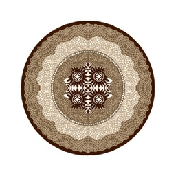 SHIRAZ 76070 (Round, 130X130, MARRON CAFE)