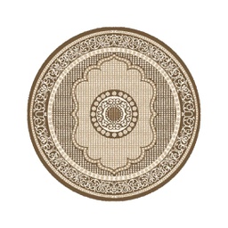 SHIRAZ 76060 (Rond, 130X130, BRUN PALE)