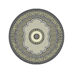 SHIRAZ 76060 (Rond, 130X130, GRIS FONCE)