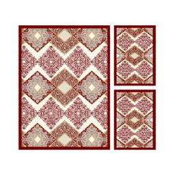 VALENCIA 64300 (Rectangulaire, ( T 160X220 + 2T 60X110 ), BORDEAUX_CREME)