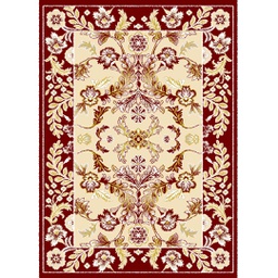 VALENCIA 53620 (Rectangulaire, 200X280, BORDEAUX_CREME)