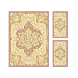 VALENCIA 58290 (Rectangulaire, ( T 160X220 + 2T 60X110 ), BOIS DE ROSE_CREME)