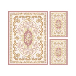 VALENCIA 71860 (Rectangulaire, ( T 160X220 + 2T 60X110 ), BOIS DE ROSE_CREME)