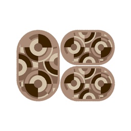 RELAX 73620 (Oval, ( O 80X130 + 2O 65X100 ), BRONZE CLAIR)