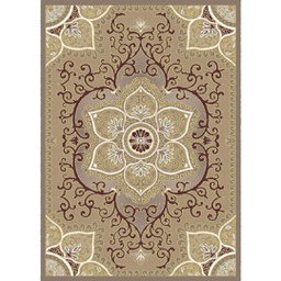 VALENCIA 58290 (Rectangulaire, 200X280, BRUN BEIGE_IVOIR MATT)
