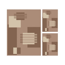 RELAX 6507A (Rectangulaire, ( T 150X220 + 2T 60X110 ), BRONZE CLAIR)