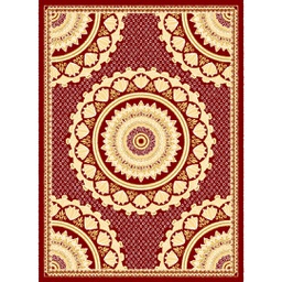 MELODIE 86620 (Rectangulaire, 190X275, BORDEAUX_CREME)