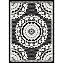 MELODIE 86620 (Rectangular, 190X275, NOIRE_BLANC)