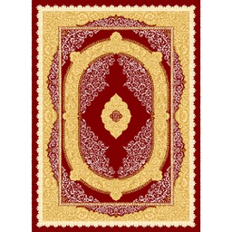ميلودي 89050 (مستطيل, 190X275, أحمر عنابي / قشدي)